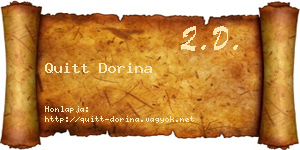Quitt Dorina névjegykártya